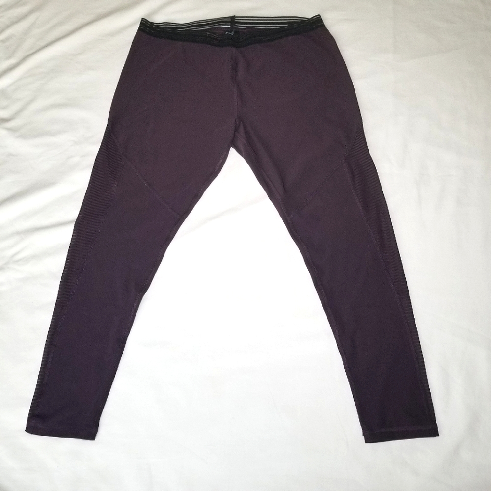 Crivit Women's Purple Athletic Sheer Leggings Size XL 16/18